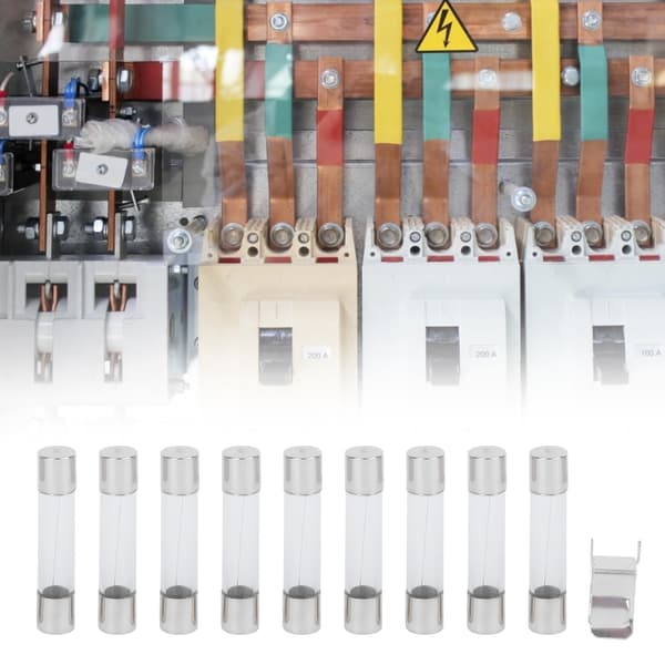 82 stk. 6x30mm 250V 0,5A~30A Glasrørsikring med sikringsholder Assorteret sortimentssæt
