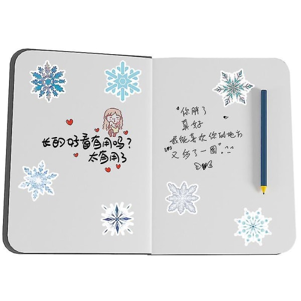 Snöflinga dekorativa doodle klistermärken B