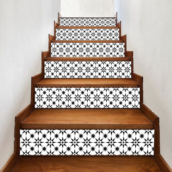 6stk Trapp Trapp Riser Floor Sticker Diy Wall Decal Fashion Stairs Decal