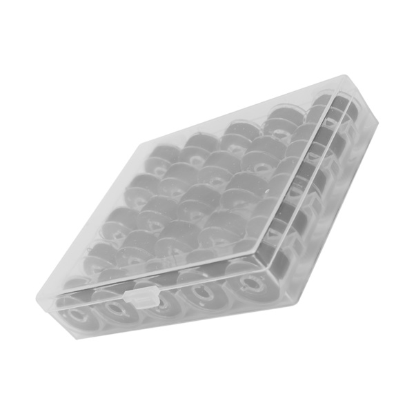 25 stk Spoler med Trådspolning Transparent Spoler til Broderi og Symaskiner Sort Tråd