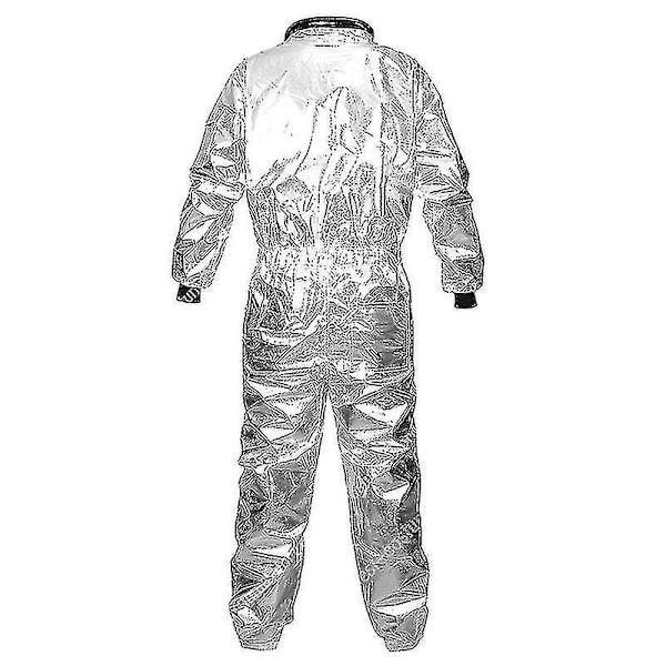 Astronaut Jumpsuit Kostume til Mænd og Kvinder - Voksen Cosplay Kostume L Sølv