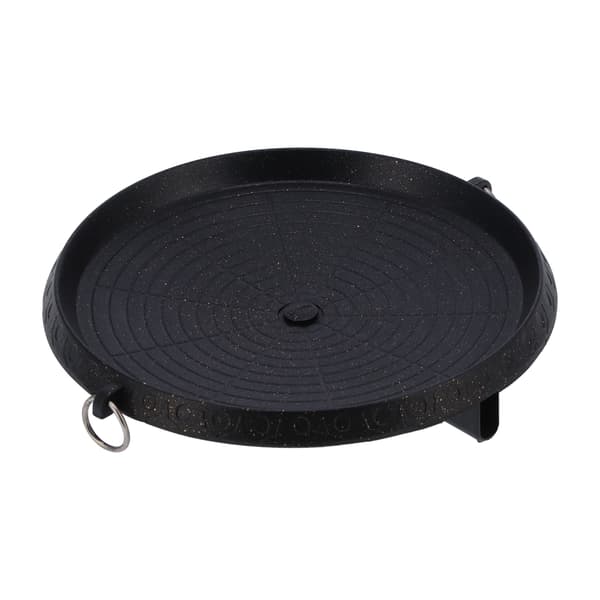 Multifunksjonell grillplate Bærbar BBQ Non-stick stekebrett for hjemmerestaurant utendørs (Non-stick rund grillplate)
