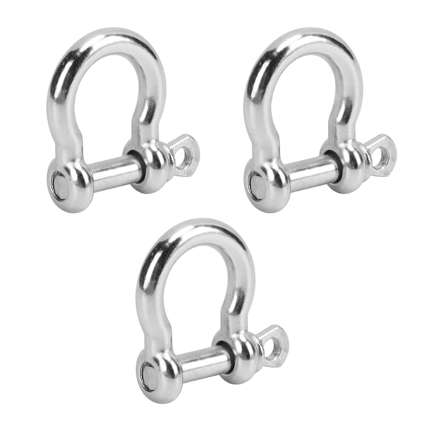 3 stk Skruvstift Ankarbygel Bågeform Load Shackle for Paracord Overlevelsesarmbånd