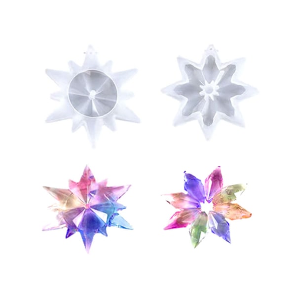 DIY-kristalli 05 lumihiutale riipusmuotti liimamuotti hartsi riipus peili lumihiutale riipus korut silikonimuotti