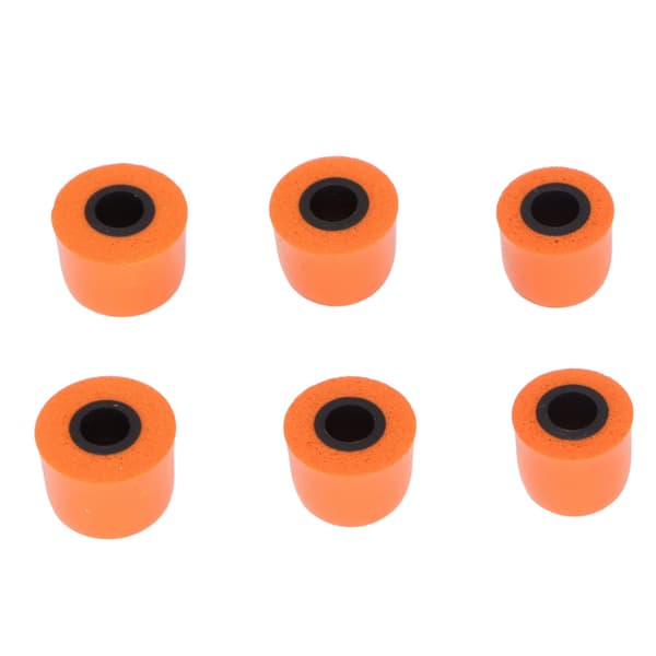 6 stk. udskiftelige ørepropper støjreduktion memory foam ørepropper til 4,3 mm-6,0 mm øretelefoner orange