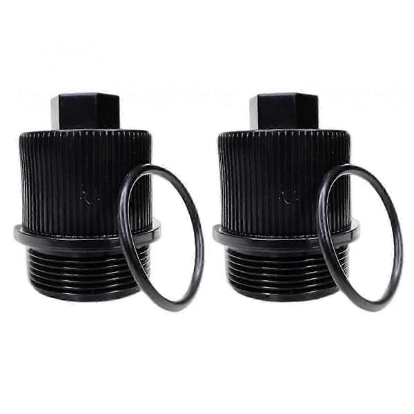 2-pack 190030 avtappningsplugg för Pentair Clean & Clear Plus, poolavtappningsplugg med O-ring, ersättningslock As shown