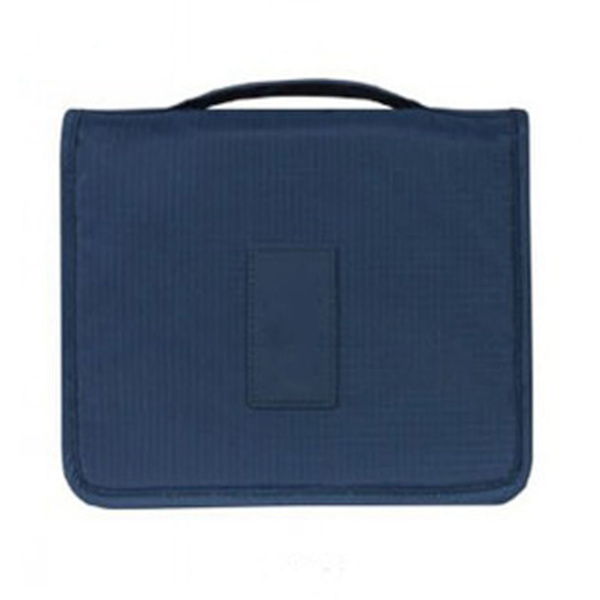 Hängande necessär Kosmetikväska Vikbar sminkväska med krok och väska Marinblå 24x18,5x9,5 cm för resor