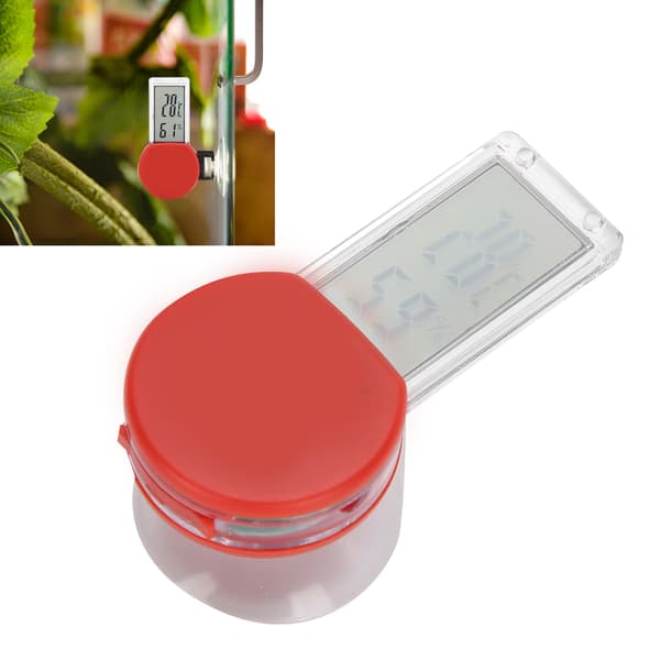 Krybdyr Terrarium Termometer Hygrometer Digital Display Kæledyrstank Temperaturmåler Rød