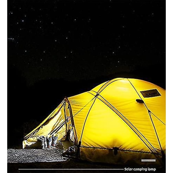 Campinglanterne Utendørs campinglys Type-c Oppladbar 1000 Lumen 4 Modus Batteridrevet Nødlys Multifunksjon Solar Led Vanntett Black