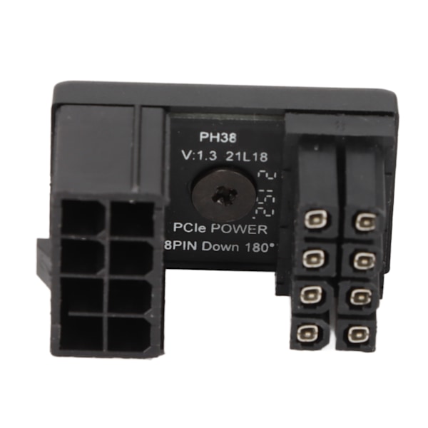 180 graders vinklet adapter fastloddet 8-pins hunn til 8-pins hann-adapter med isolasjonsdeksel for stasjonære grafikkort (PH38A+ 1 STK)