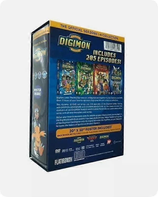 Digimon Digital Monster: Den komplette serie sæson 1-4 (DVD 32-Disc Box Set)