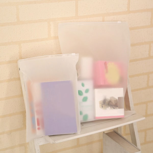 Dubbel matt förseglingspåse Miljö EVA Translucent Bag Ventilpåse för Vinterkläder KuddeL 24x35cm