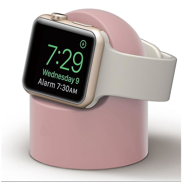 Stasjon For Apple Watch Lader Tilbehør Ladestativ Pink