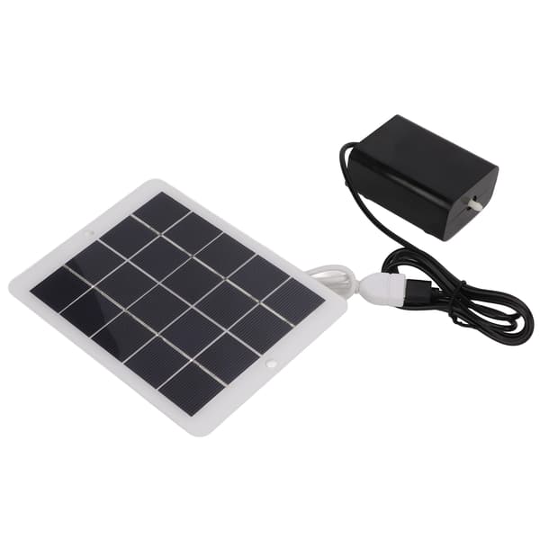 Solar Oxygen Pump Output Interface 3W5V Bærbar Solar Oxygen Aerator Kompatibel med rejser og cykling