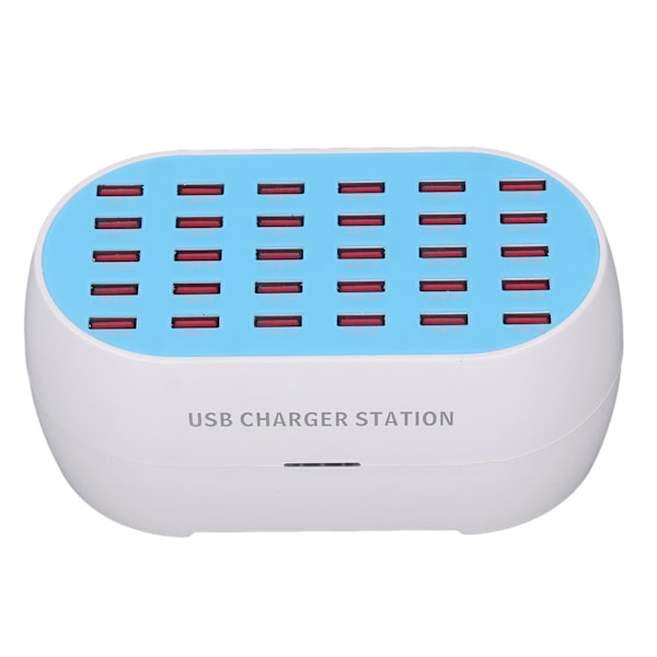 30-portars USB-laddarstation 160W Intelligent snabbladdning Högsäkerhets-USB-laddningsstation 100‑240V US-kontakt