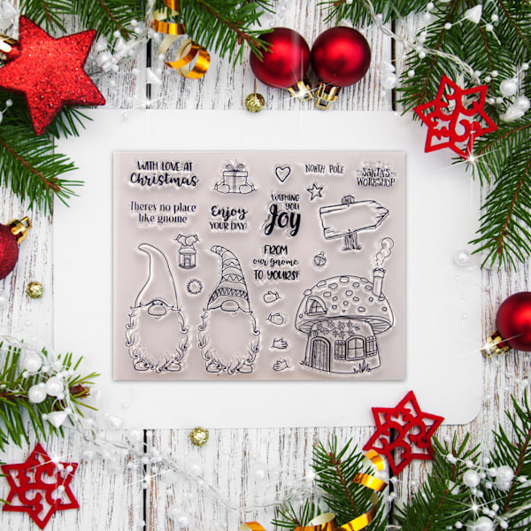 Klare julestempler Jul DIY Silikon klare stempler Søte stempler for kortlaging Crafting Scrapbooking Album