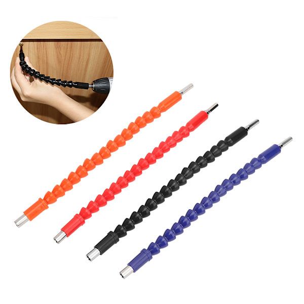 4 ST Fleksibel akselbitsforlengelse Skrutrekker Borrbitsholder Connect Link 1/4 sekskant skaft