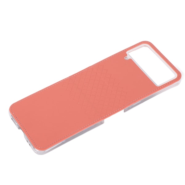 Bakstycke för Samsung Z Flip 4 PU Läder TPU Stötsäkert skyddande hopfällbart telefonfodral för dagligt bruk Rosa