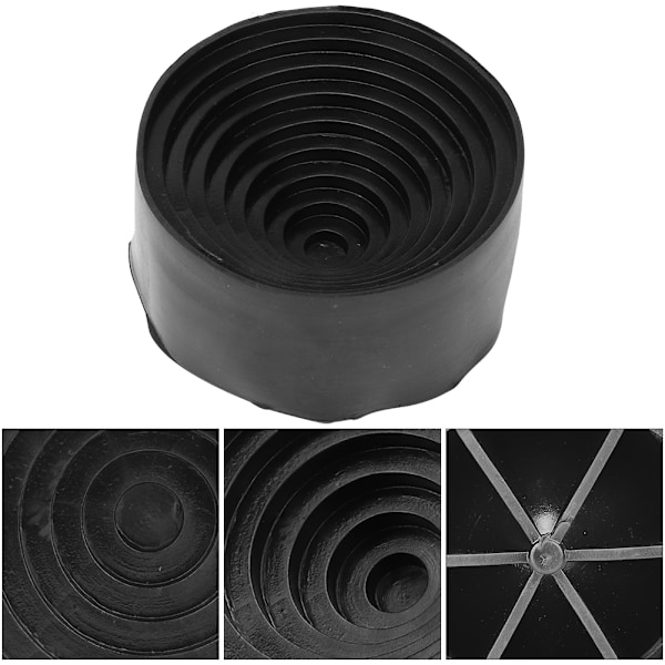 Diameter 90 mm/3,54 tommer Laboratoriekolvstativ Sort gummi rund kolvstøttebase