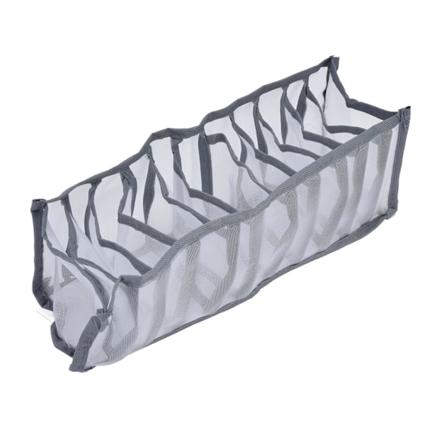 Undertrøjsorganisator Mesh Foldbar Åndbar Multi-celler Sokker Opbevaringsboks til BH Trusser 11 celler