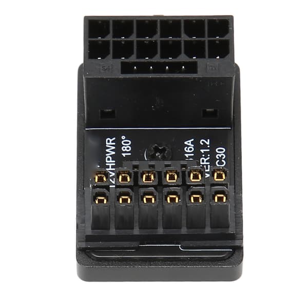 GPU PCIe-stik 600W 12V HPWR 16P til 16P Han til Hun 180 Grader GPU Strømadapterkort til Stationær Computer PH316 Sort