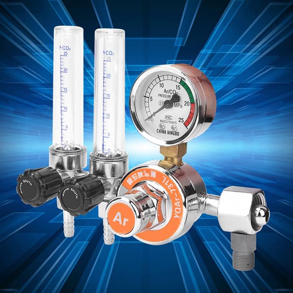 【NX】Argon tryckregulator zinklegering dubbelrör invändig gänga G5/8in svetsutrustning