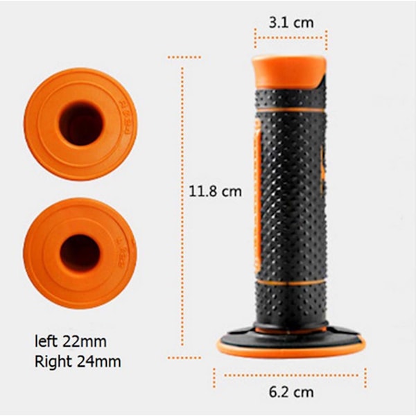7/8in 22mm Motorcykel Gummi Håndgreb Gel til 125 200 250 390