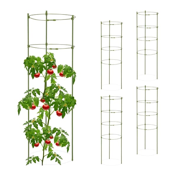 【NX】Sett med 5 runde tomatspalier, 90 cm 1270