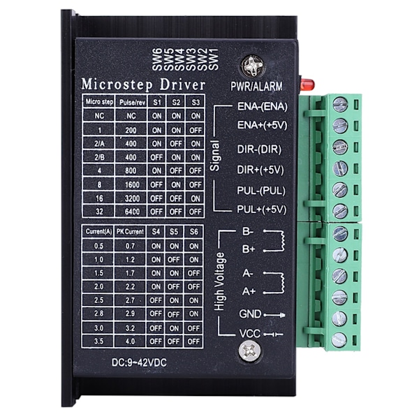 Steppermotor Driverkort Overstrømsbeskyttelse 32 Underdeling for 42/57/86 Steppermotor 4.0A 42V DC