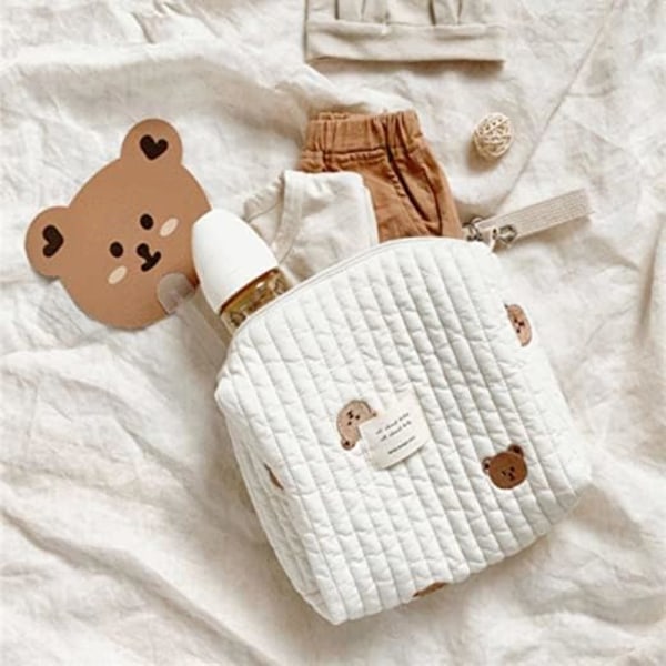 Uni kannettavat baby vaippalaukut, vastasyntyneiden vaippalaukut Mommy Organizer yksi olkapää vetoketju kirjonta print äitilaukku