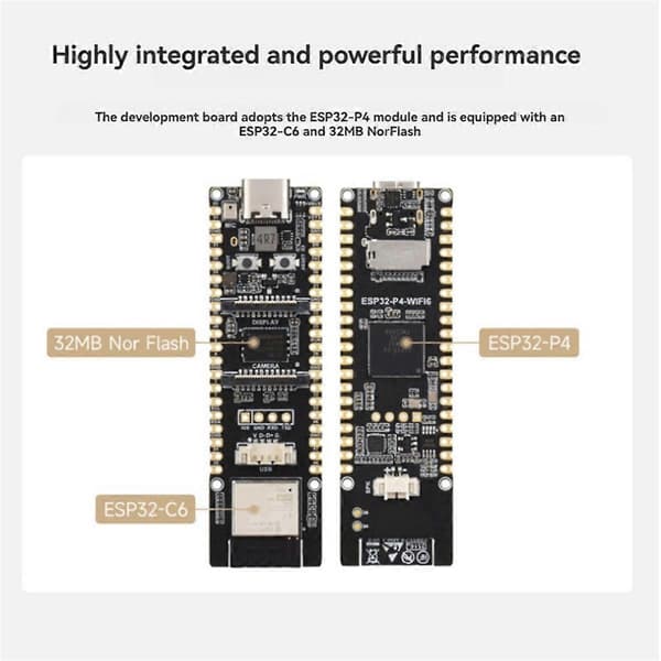 ESP32-P4 WIFI6 utviklingskort basert på ESP32-P4 og ESP32-C6 A