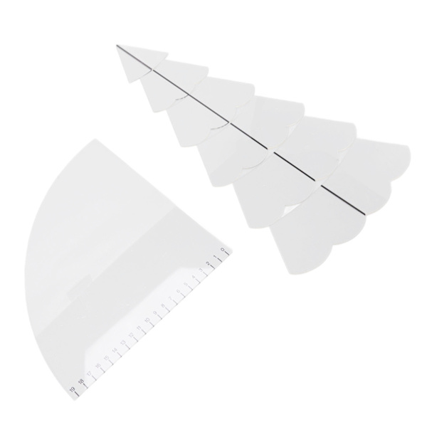 Handgjord julgran Quilting Set Transparent akryl DIY Symönster Mall Linjal Verktygsset för skål Mats Making L