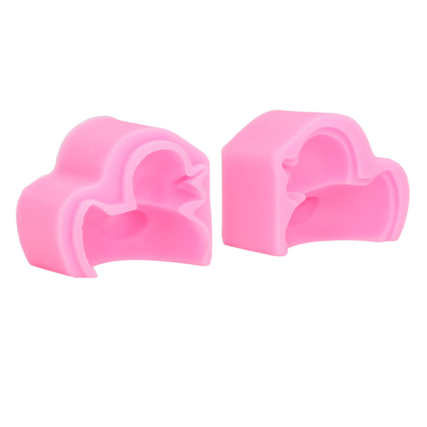 2 stk Fondantforme Rosa Andefigur Pålidelig Holdbar Dekorativ Fleksibel Blød Vaskbar Håndværkstilbehør til Kage