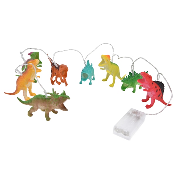 8 LED Dinosaur String Lights Batteridrivna String Lights Barn sovrum Tecknad Dekorativ lampa för jul födelsedag