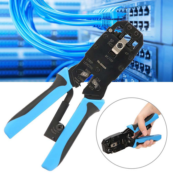 TU-200AR Nettverk Ethernet-kabel Krympeverktøy Tang for 8P8C RJ-45