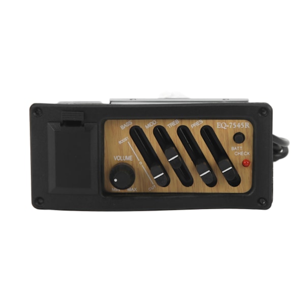 Akustisk Gitar Pick-up Forforsterker Piezo 4-bånds EQ Equalizer System Trekornsfarge 7545R
