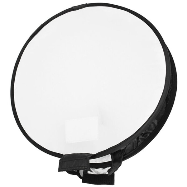 Sammenleggbar myk blitslysspreder for 400 mm håndholdt rund blits, modell: svart og hvit