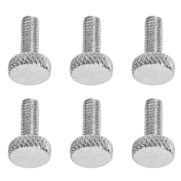 6 stk Tremolo Bridge String Låseskruer Metall Elektrisk Gitar Tremolo Bridge Finjusteringsskruer Sølv
