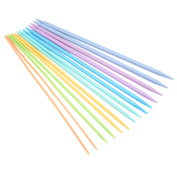 14 st dubbla nålar Bekväm ergonomisk design Plastmaterial Olika färger dubbla nålar set