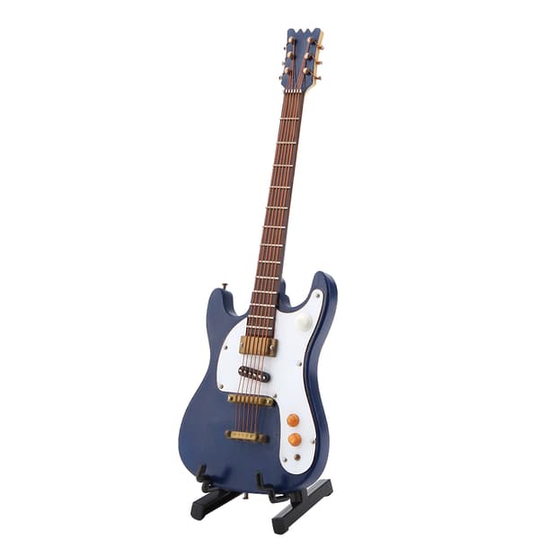Elegant mini-gitarmodell i tre Displaydekorasjon Hjemmekontorpynt 3-500-E36