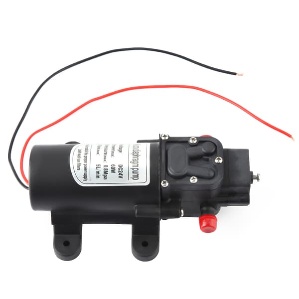 24V 60W Mini Elektrisk vattenpump 5L/m Flöde Mikromembranpump 1,5m sug