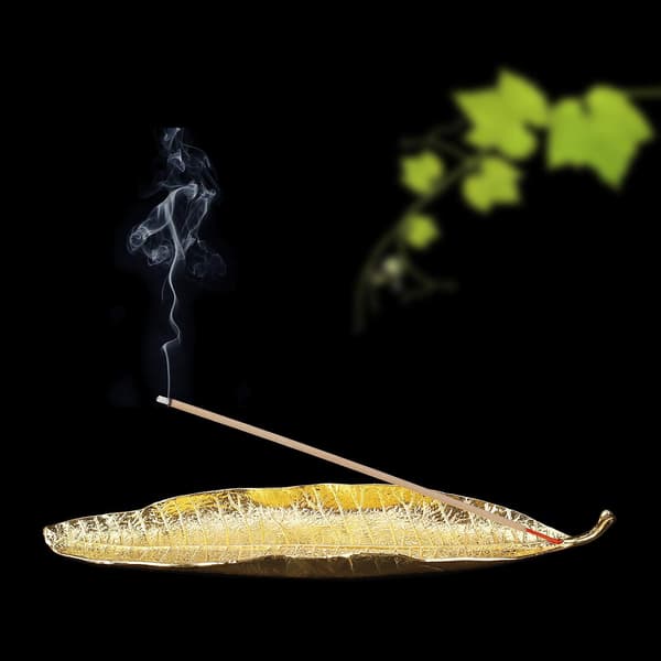 (Guld) Røgelsesholder - røgelseshylde - meditation - aromaterapi - ritualer - Røgelsesbrænder - Røgelsesholder