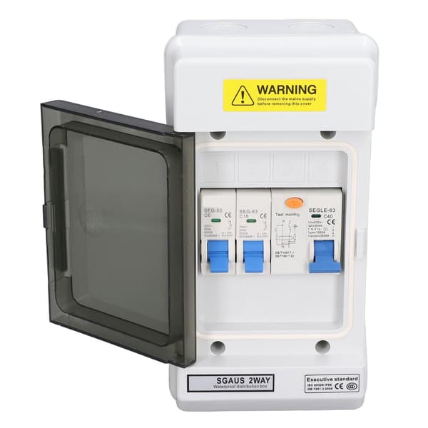 2-vejs afbryder IP66 Mini Lækageafbrydere 40A 30mA RCD+2MCB(6A+16A) 230V AU