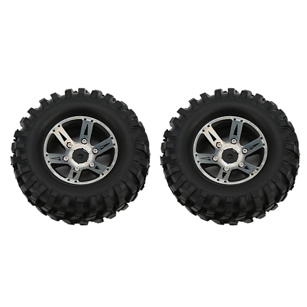 2 st 1,9 tum 96 mm gummibilar med legeringfälgar för Axial SCX10 1/10 RC Crawler Car Svart