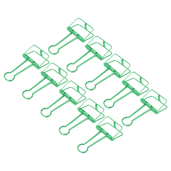 51 mm 30 stk. Binder Clips Stærk Spændekraft Metal Hul Hale Clips Mini Binder Clips Papirklemmer til Kontordokument Grøn