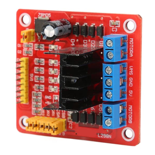 L298N Dobbelt H Bro DC Stepper Motor Driver Modul Multifunktionelt Motorstyringskort