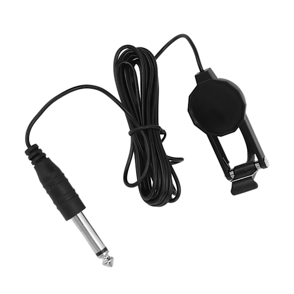 Violin Pickup Clip On Design 1/4in Jack Eliminera brus Violin Pickup Tillbehör Svart 2,5 m kabel