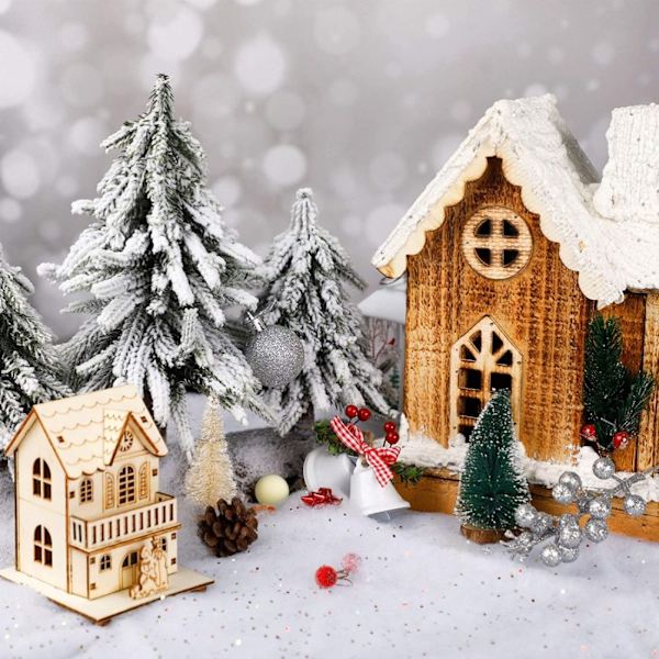 Julkonstgjord snödekoration Julglitter snöfilt Julsnömatta