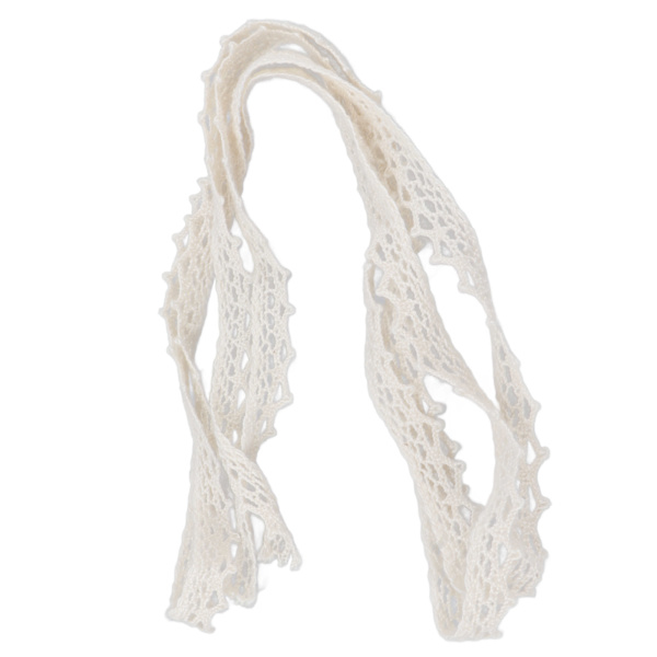 Spets Beige Pure Cotton Edge DIY Barnkläder Hattväska Tillbehör Wave Lace