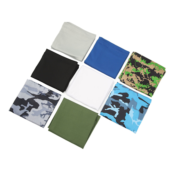 8 st Solskyddsscarf för utomhus Snabbtorkande Multifunktionell Andningsbar Solkylande Vindtät Ansiktsmask Halshalsduk